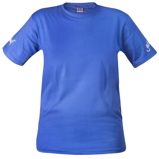 T-Shirt BASIC, M, reflexblau, ‚gut drauf'