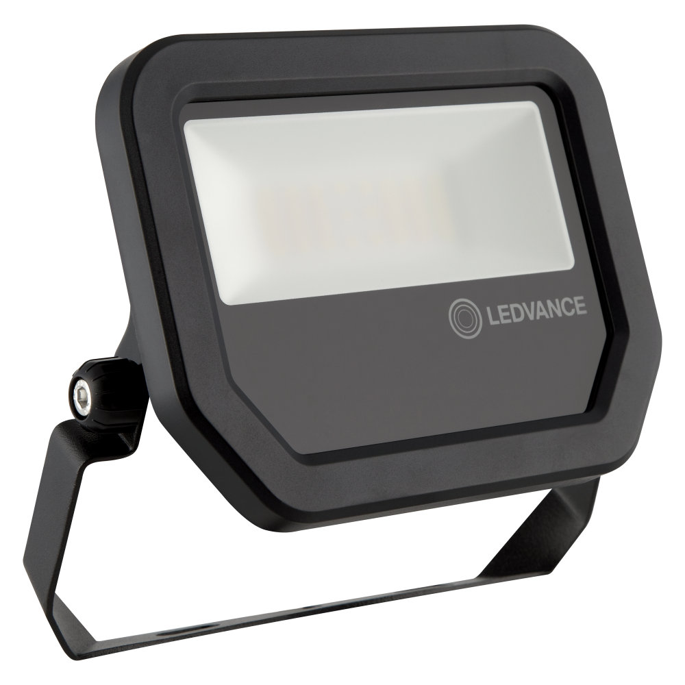 LED Floodlight schwarz, 50 W, 5500 Lm, IP65, warmweiß