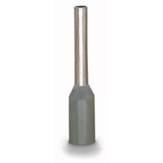 Aderendhülse Hülse für 0,75 mm² / AWG 20 mit Kunststoffkragen grau