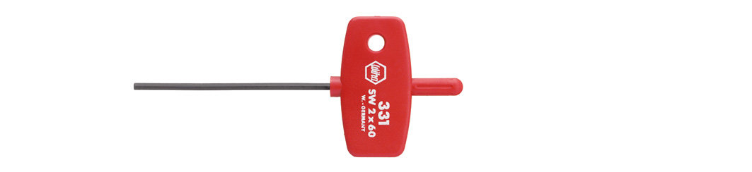 Stiftschlüssel mit Schlüsselgriff Sechskant brüniert (00897) 3 x 60 mm