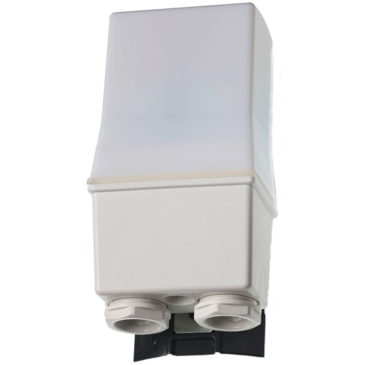 Dämmerungsschalter für Außenbereich, IP 54, 1 bis 80 Lux, 2 Schließer 16 A, für 230 V AC