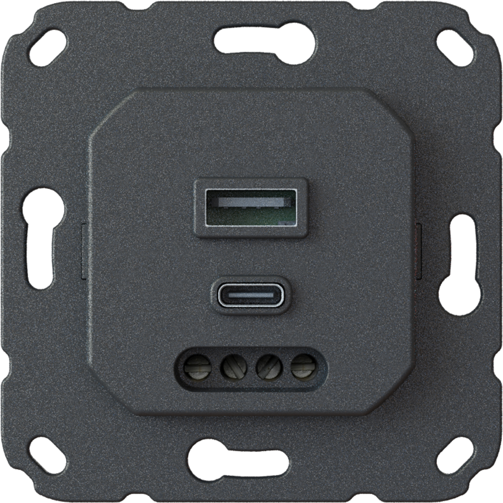 USB-A/C Steckdose Kombi, Unterputzeinsatz, Power Delivery (PD), Schnellladefunktion, 45 W und 15 W OPUS 55