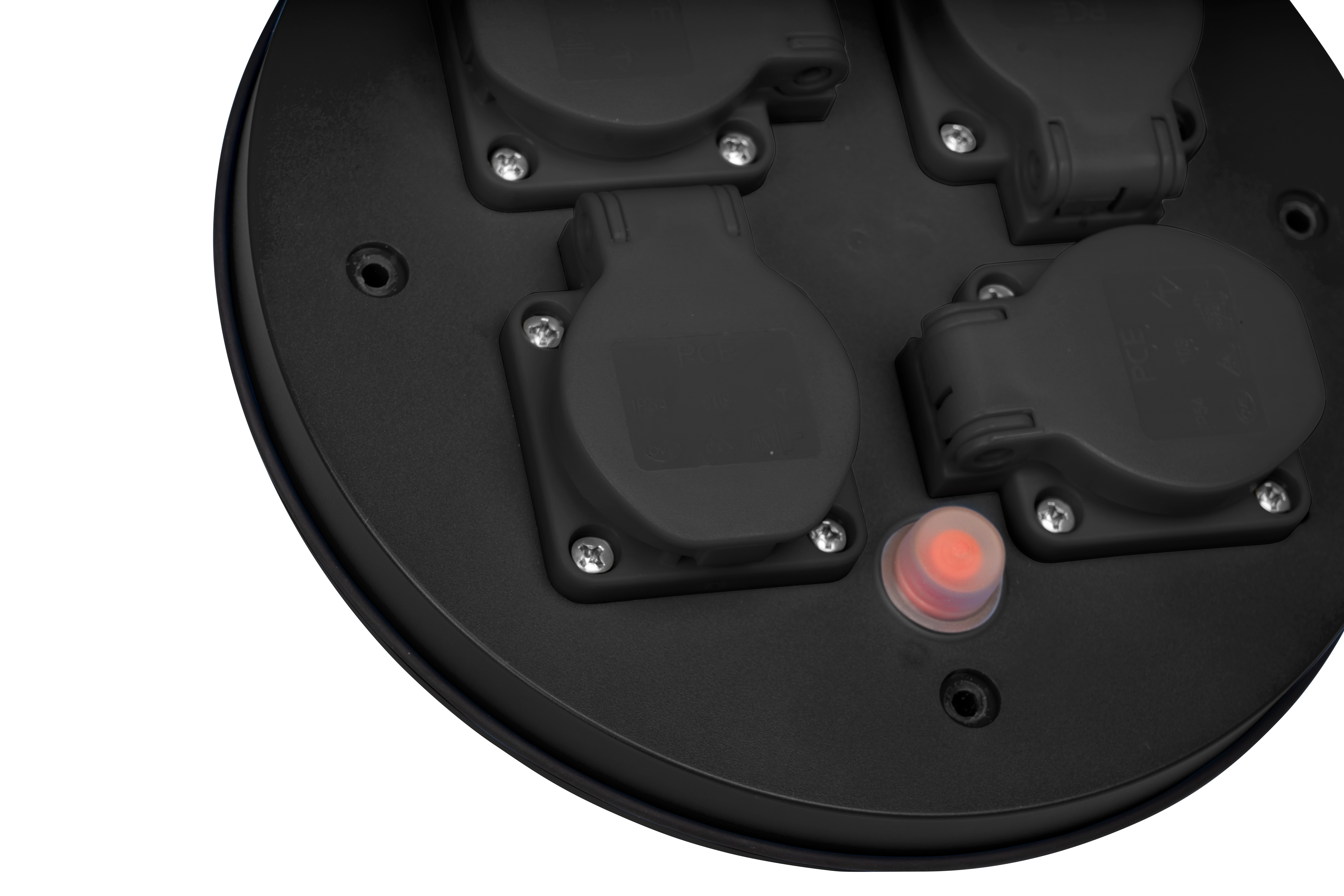 JUMBO Kabeltrommel 2.0 in schwarz, 4x Schutzkontakt-Steckdose, H07BQ-F 3G2,5 mm², 50 m