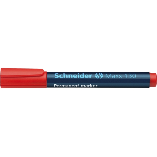 Permanent-Marker mit Rundspitze "Schneider" 1 - 3 mm rot