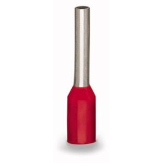 Aderendhülse Hülse für 1 mm² / AWG 18 mit Kunststoffkragen rot