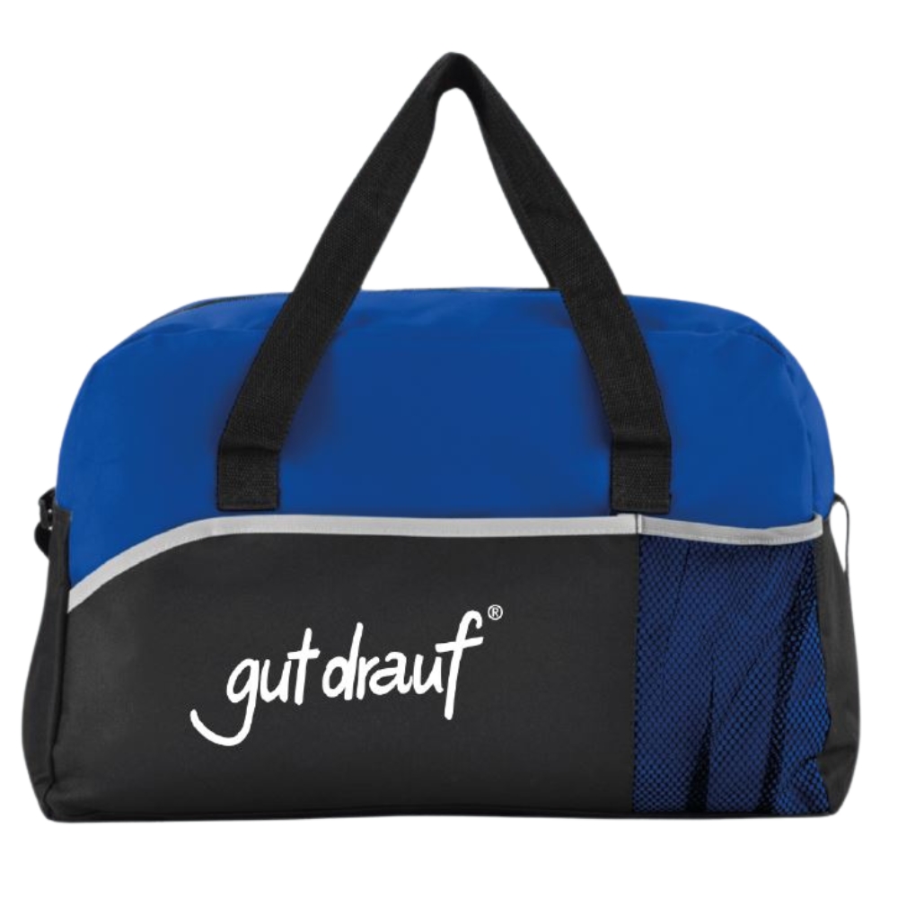 gut drauf-Sporttasche, Reisetasche, blau/schwarz
