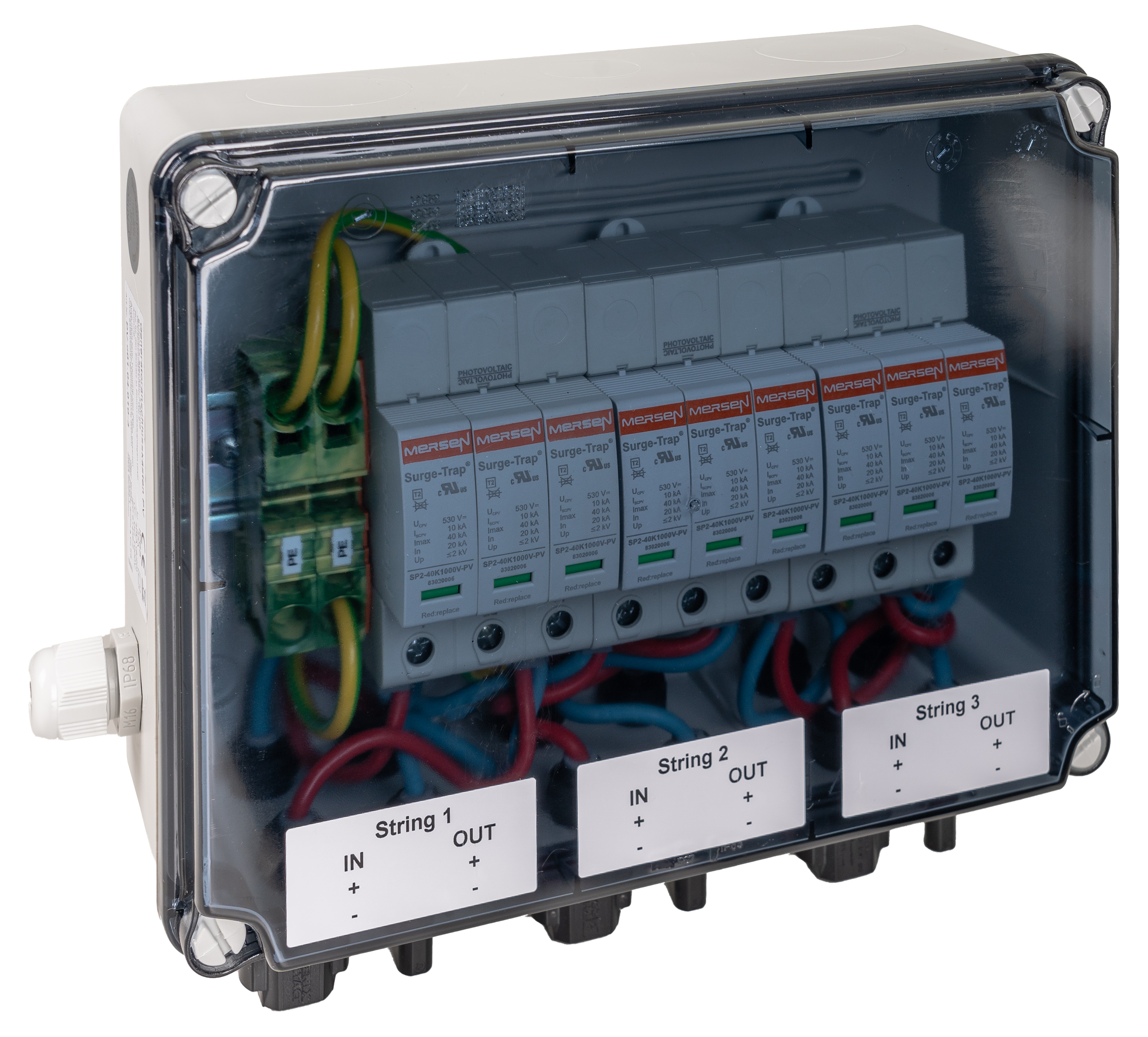 Generatorenanschlusskasten für PV-Anlagen bis 1.000 V DC, 1x 3 String SiRoX