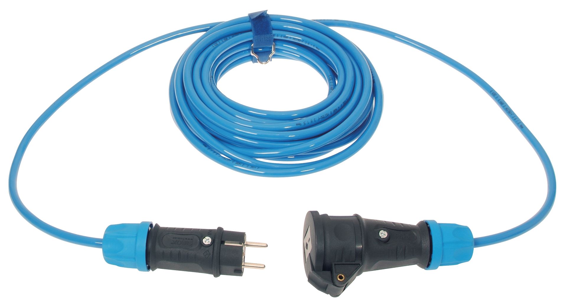 Schutzkontakt-Verlängerung  H07BQ-F 3 G 2,5 mm², 15 m, blau  SiRoX