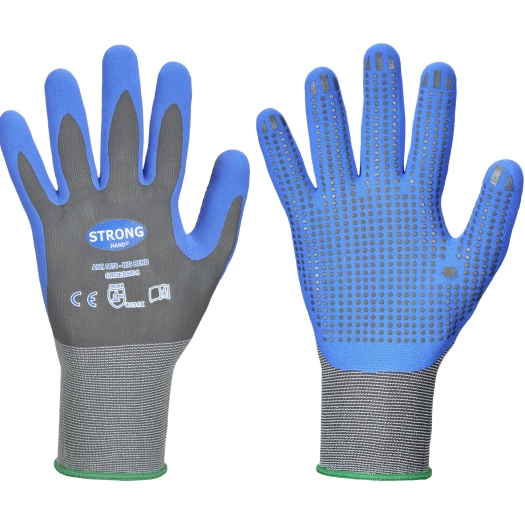 Handschuhe Big Bend, Stronghand, Gr. 09, Polyamid, grau/blau