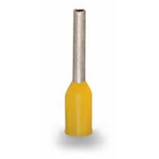 Aderendhülse Hülse für 0,25 mm² / AWG 24 mit Kunststoffkragen gelb