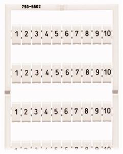 Beschriftungssystem für WAGO-Reihenklemmen 5 - 12 mm bedruckt 10 x 0 - 10