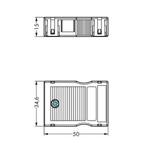 Zugentlastungsgehäuse 3-polig Leitungsdurchmesser 8-11,5 mm schwarz