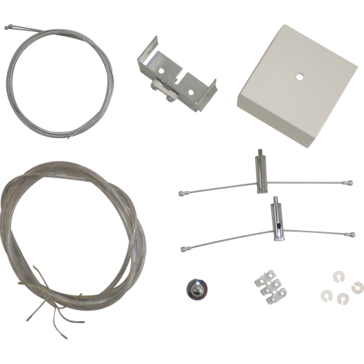 Zubehör zur Lichtbandmontage und Seilabhängung Stahlseilabhängungs-Set, weiß