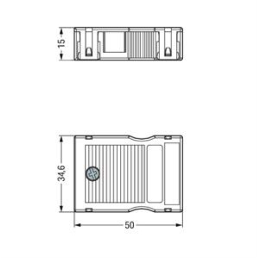 Zugentlastungsgehäuse 3-polig Leitungsdurchmesser 8-11,5 mm schwarz