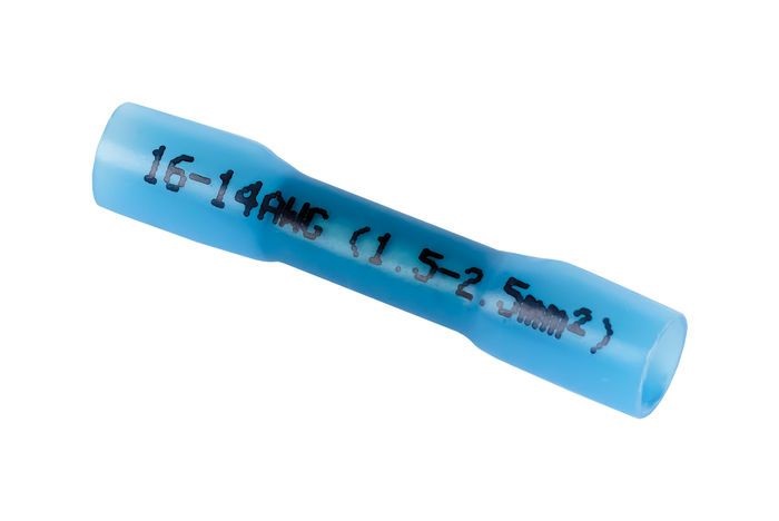 Warmschrumpf-Quetschverbinder isoliert mit Schrumpfschlauch mit integriertem Heißkleber, 1,5 mm² - 2,5 mm²