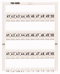 Beschriftungssystem für WAGO-Reihenklemmen 5 - 12 mm bedruckt 10 x 41 - 50