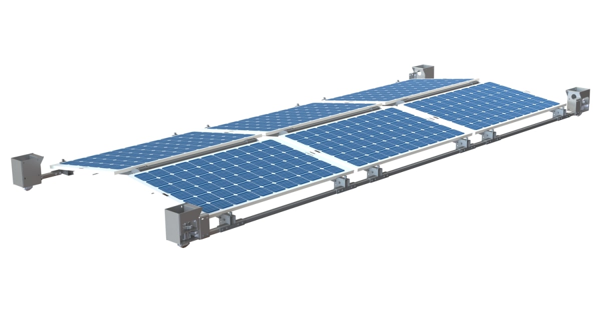 POWERTOP BASIC, Solarstrom für Containerdächer, ab 2,2 kWp, Solarmodule, Rahmenkonstruktion