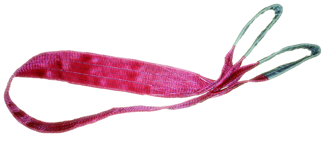 HEBEBAND 5000 KG, LÄNGE 4 M zweilagig, Farbe: rot mit verstärkten Schlaufen