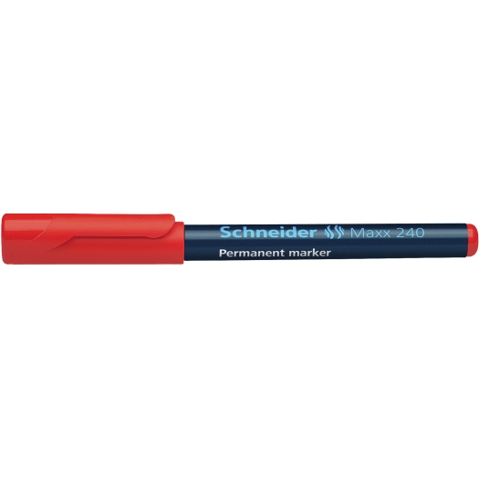 Permanent-Marker mit Rundspitze "Schneider" 1 - 2 mm rot