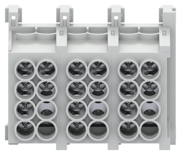 Hauptleitungs-Klemme 3-polig,  2x 25mm² und 2x 16 mm² pro Pol ZK333 