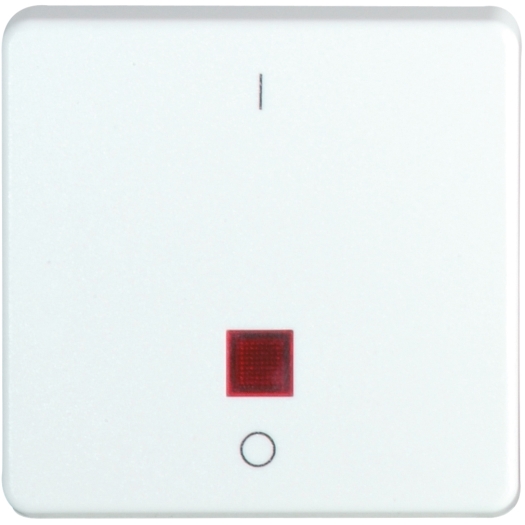 AQUA Flächenwippe "I-O" mit rotem Signalauge reinweiß OPUS