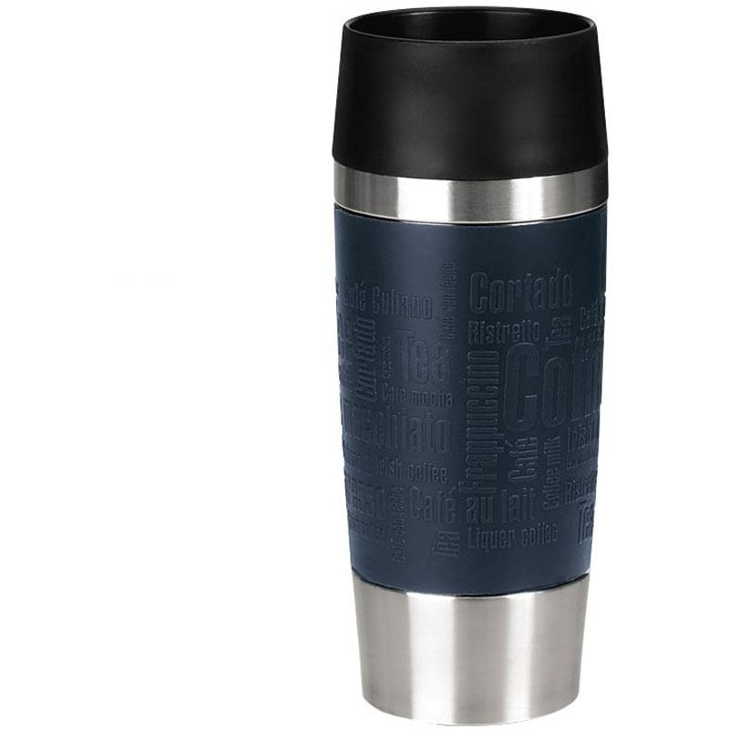 Emsa Isolierbecher Travel Mug, fasst 360 ml, auslaufsicher, blau