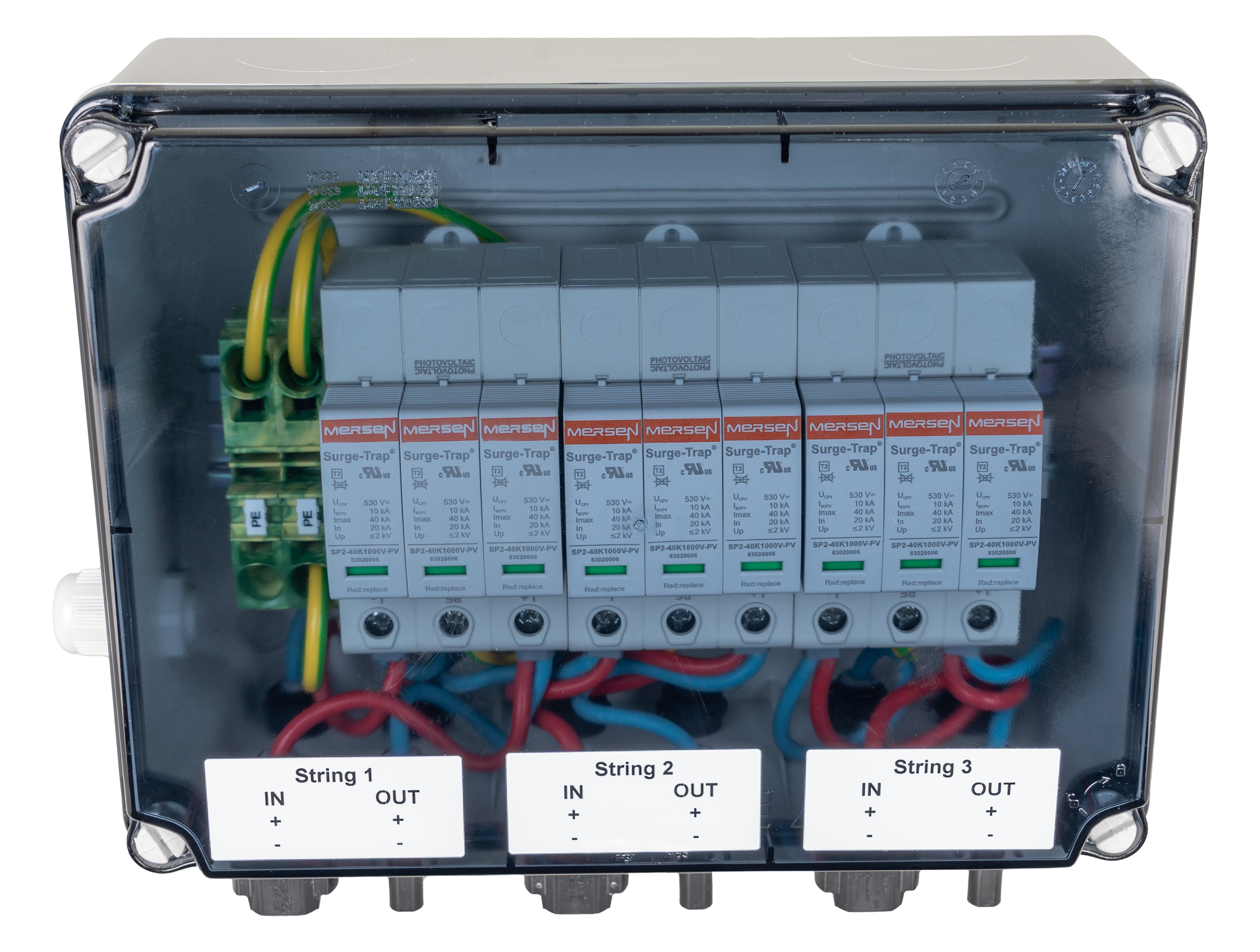 Generatorenanschlusskasten für PV-Anlagen bis 1.000 V DC, 1x 3 String SiRoX