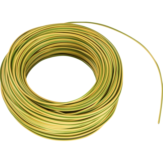 PVC-Aderleitung flexibel H07V-K, 1x 16,0 mm², grün-gelb, Ringware