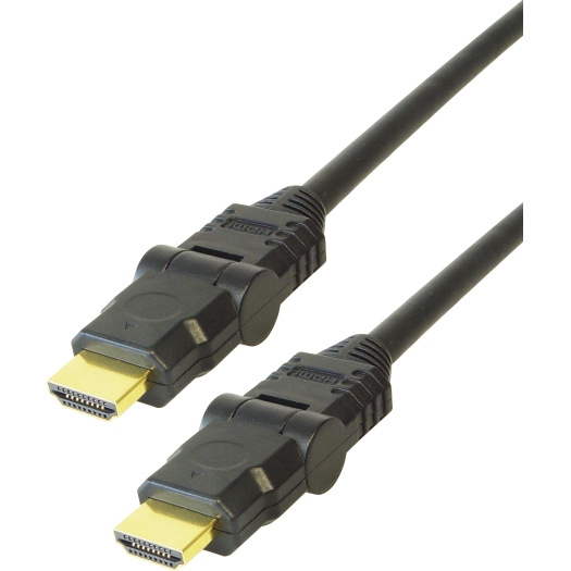 HDMI-Leitung 2.0, mit knickbarem Stecker 5,0 m
